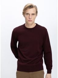 b.s bags ανδρικό πλεκτό regular fit με στρογγυλή λαιμόκοψη