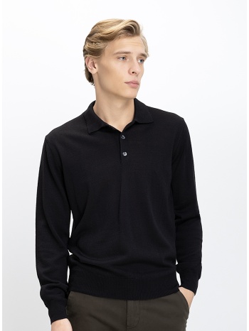 b.s bags ανδρικό πλεκτό regular fit με γιακά πόλο και σε προσφορά