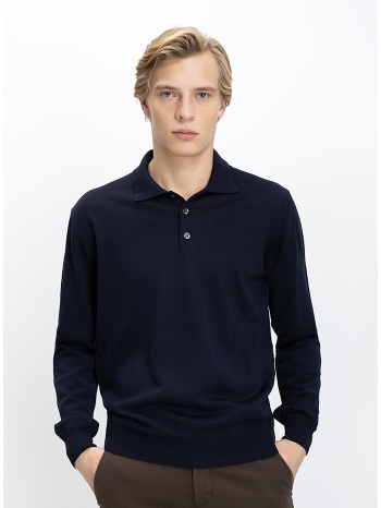 b.s bags ανδρικό πλεκτό regular fit με γιακά πόλο και σε προσφορά