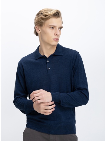 b.s bags ανδρικό πλεκτό regular fit με γιακά πόλο και σε προσφορά