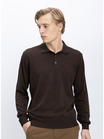 b.s bags ανδρικό πλεκτό regular fit με γιακά πόλο και σε προσφορά