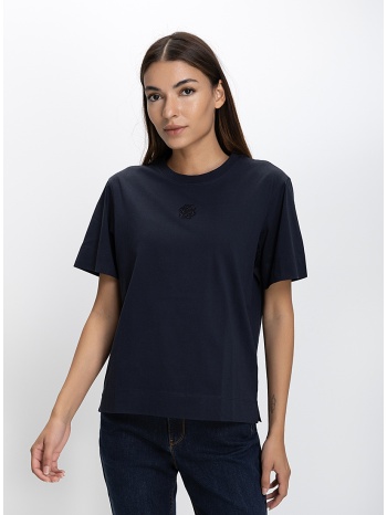 boss γυναικείο t-shirt regular fit με κεντημένο λογότυπο