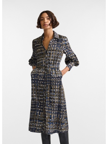 harmont&blaine γυναικείο σεμιζιέ midi με ζώνη και μανίκια