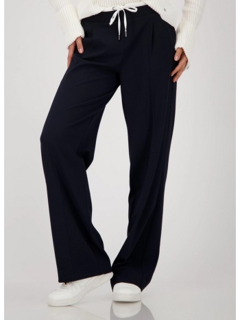 monari γυναικείο παντελόνι straight fit με ζωνάρι και