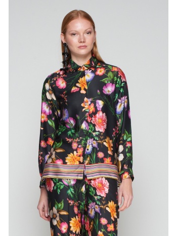 vilagallo γυναικείο πουκάμισο regular fit με φλοράλ μοτίβο
