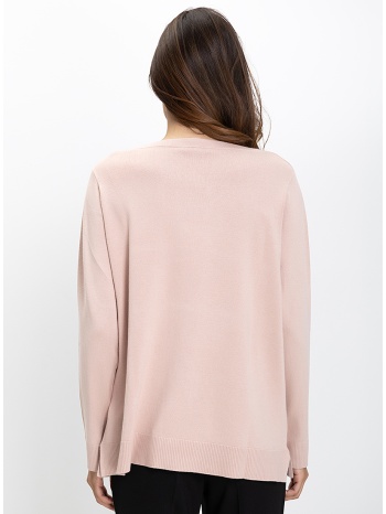 luisa viola γυναικεία πλεκτή μπλούζα regular fit με κεντητή