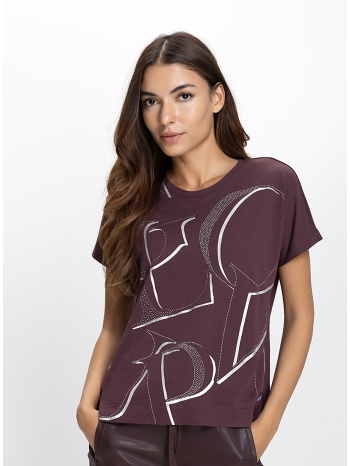 gerry weber γυναικεία μπλούζα regular fit με λογότυπο και