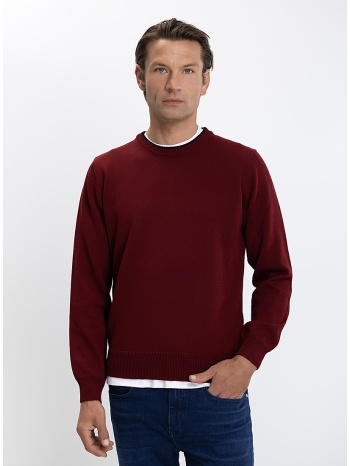 kaiserhoff ανδρικό πλεκτό regular fit με στρογγυλή λαιμόκοψη