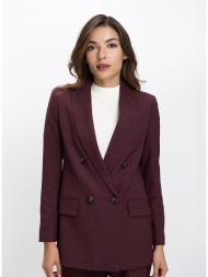 diana d. γυναικείο σακάκι regular fit με διπλό κούμπωμα