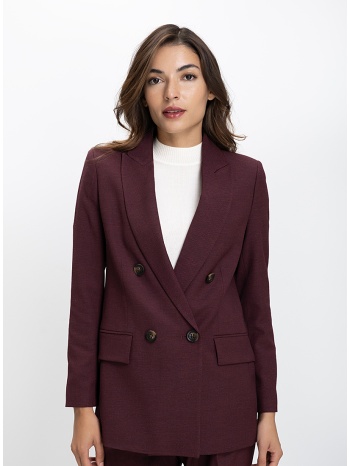 diana d. γυναικείο σακάκι regular fit με διπλό κούμπωμα