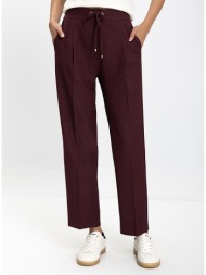 diana d. γυναικείο παντελόνι regular fit με ζώνη-κορδόνι