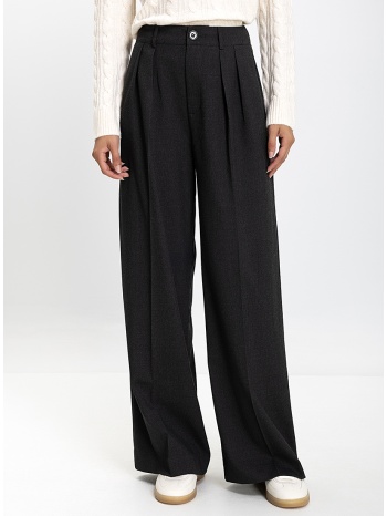 petite mendigote γυναικείο παντελόνι wide leg με πιέτες