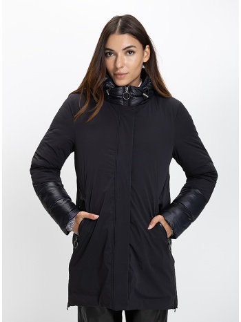 ariela montero γυναικείο μπουφάν regular fit με ψηλό γιακά