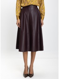 gerry weber γυναικεία midi φούστα από συνθετικό δέρμα αλφα γραμμή