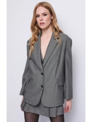 gaudi γυναικείο σακάκι με chevron σχέδιο και lurex