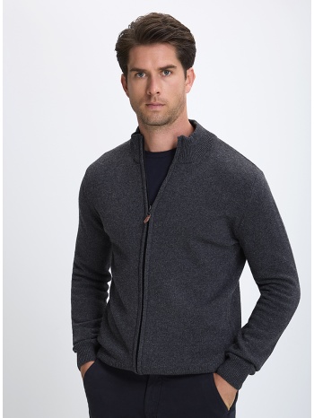 b.s bags ανδρικό πλεκτό regular fit με φερμουάρ και ψηλό σε προσφορά