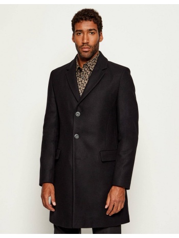 hugo ανδρικό παλτό regular fit με κλασικό γιακά