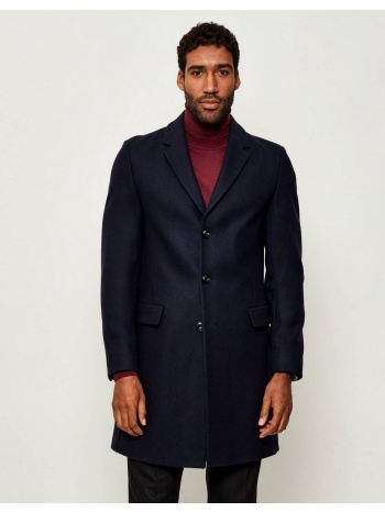 hugo ανδρικό παλτό regular fit με κλασικό γιακά