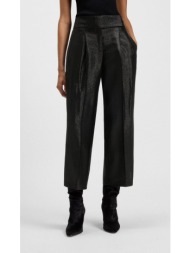 boss γυναικείο παντελόνι regular fit με cropped wide leg