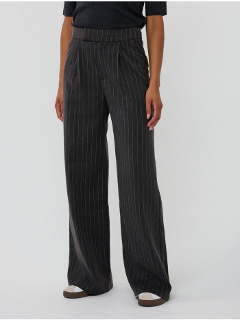 esqualo γυναικείο παντελόνι wide leg με pinstripes 