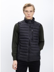 ανδρικό γιλέκο με καπιτονέ υφή & όρθιο γιακά