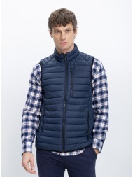 ανδρικό γιλέκο με καπιτονέ υφή & όρθιο γιακά