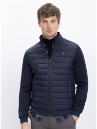 farah ανδρικό μπουφάν bomber regular fit με ύφασμα διπλής υφής