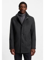 boss ανδρικό παλτό relaxed fit από μαλλί & κασμίρ