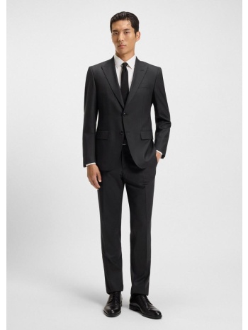 boss ανδρικό κοστούμι slim fit stretch-wool blend με peak