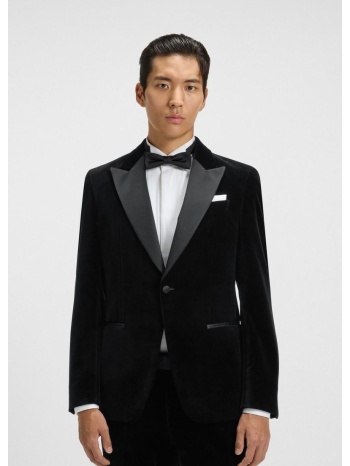 boss ανδρικό tuxedo slim fit από βελούδο βαμβακιού με