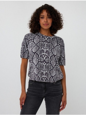 esqualo γυναικείο t-shirt με snake print regular fit