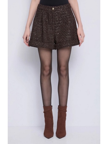 gaudi γυναικείο σορτς με λεπτομέρειες lurex regular fit