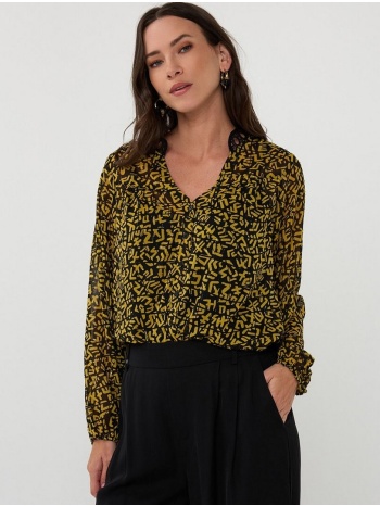 esqualo γυναικείο πουκάμισο με γραφικό print regular fit