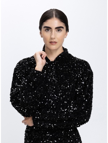 luckylu γυναικείο σακάκι με παγιέτες