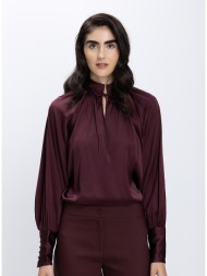 caractere γυναικεία μπλούζα με δέσιμο στο λαιμό regular fit