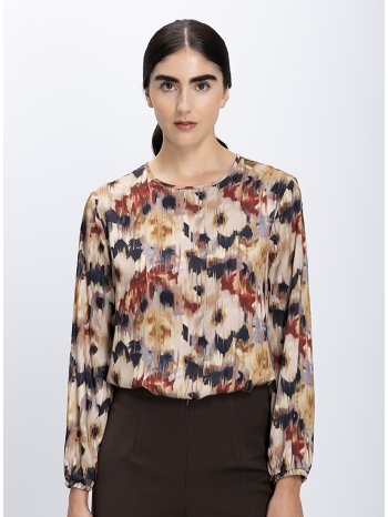 γυναικεία μπλούζα με εμπριμέ υφή regular fit