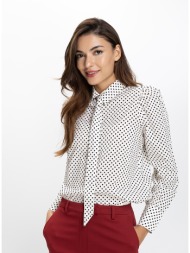 petite mendigote paris γυναικείο πουκάμισο με γιακά μαντίλι coton slim fit