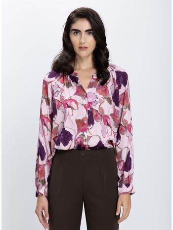 bianca γυναικείο πουκάμισο με εντυπωσιακό floral σχέδιο