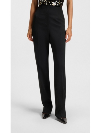 boss γυναικείο παντελόνι straight fit virgin wool