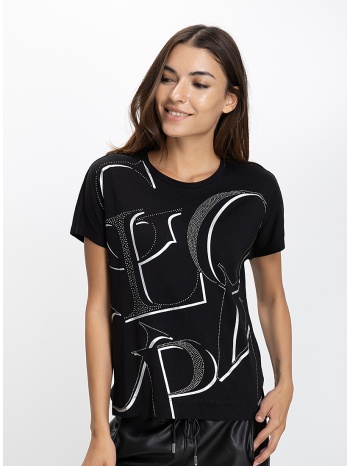 gerry weber γυναικεία μπλούζα regular fit με λογότυπο και