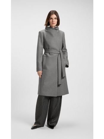 boss γυναικείο παλτό virgin wool & cashmere regular fit