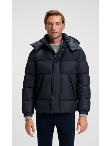 boss ανδρικό μπουφάν regular fit αδιάβροχο με logo badge