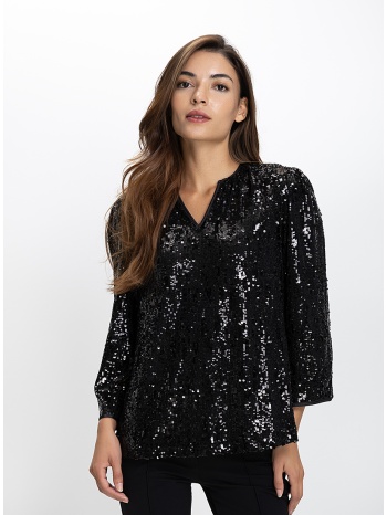 luna llena γυναικείο τοπ παγιέτες regular fit