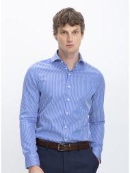 ανδρικό πουκάμισο βαμβακερό slim fit με ριγέ σχέδιο
