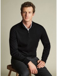 charles tyrwhitt ανδρικό πλεκτό με φερμουάρ 1/4 από merino wool