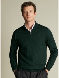 charles tyrwhitt ανδρικό πλεκτό με φερμουάρ 1/4 από merino wool