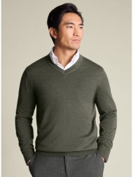 charles tyrwhitt ανδρικό πλεκτό πουλόβερ μάλλινο regular fit