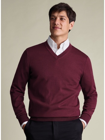 charles tyrwhitt ανδρικό πλεκτό πουλόβερ μάλλινο regular fit