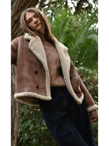 molly bracken γυναικείο μπουφάν εφέ shearling