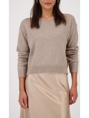 monari γυναικείο πλεκτό με διακριτική μεταλλική λάμψη